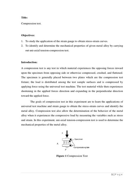 compression test lab report|how to test compression.